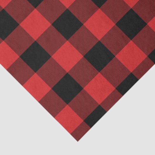 Holiday Black en Red Buffalo Pset Tissuepapier (Detail)