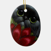 HOLIDAY BLACK PERSIAN CAT Ornament (Achterkant)