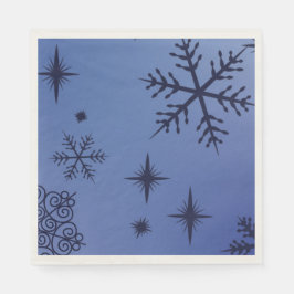 Holiday Black Snowflake Servet