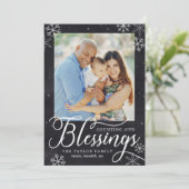 Holiday Blessings Holiday Fotokaart Feestdagenkaart (Staand voorkant)