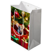 Holiday Blessings Mouse Christmas Gift Bags Medium Cadeauzakje (Voorkant Gekanteld)