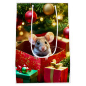 Holiday Blessings Mouse Christmas Gift Bags Medium Cadeauzakje (Achterkant)
