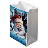 Holiday Blessings Santa Christmas Gift Bags Medium Cadeauzakje (Voorkant Gekanteld)
