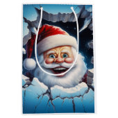 Holiday Blessings Santa Christmas Gift Bags Medium Cadeauzakje (Voorkant)