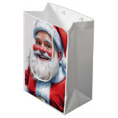 Holiday Blessings Santa Christmas Gift Bags Medium Cadeauzakje (Voorkant Gekanteld)