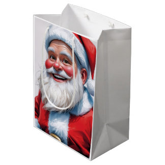 Holiday Blessings Santa Christmas Gift Bags Medium Cadeauzakje