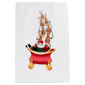 Holiday Blessings Santa Sled Christmas Gift Bags Medium Cadeauzakje (Voorkant)