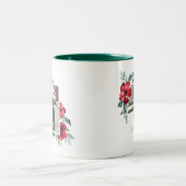 Holiday Blossom - Aangepaste foto-Mok Tweekleurige Koffiemok (Center)