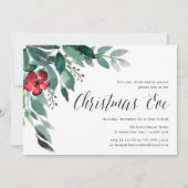 Holiday Blossom | Uitnodiging kerstavond (Voorkant)