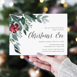 Holiday Blossom   Uitnodiging kerstavond