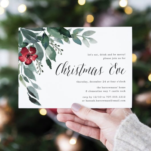 Holiday Blossom | Uitnodiging kerstavond