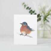 Holiday Blue Bird Feestdagenkaart (Staand voorkant)