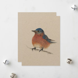 Holiday Blue Bird Feestdagenkaart