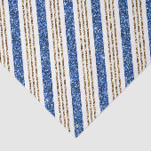 HOLIDAY BLUE & GOLD GLITTER LOOK STRIPES TISSUEPAPIER (Detail)
