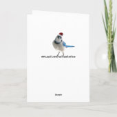 Holiday Blue Jay Feestdagen Kaart (Achterkant)