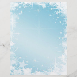 Holiday Blue Stars Letterhead
