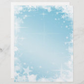 Holiday Blue Stars Letterhead (Voorkant / Achterkant)