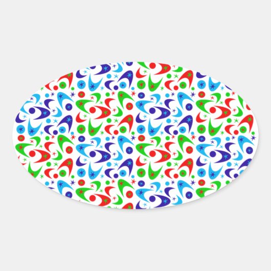 Holiday Boomerangs Ovale Sticker (Voorkant)