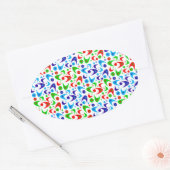 Holiday Boomerangs Ovale Sticker (Envelop)