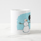 Holiday Border Collie behendigheidshond met sneeuw Grote Koffiekop (Voorkant)