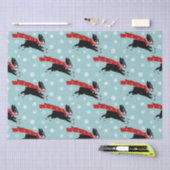 Holiday Boston Terrier met Snowflakes kerst Tissuepapier (Craft)