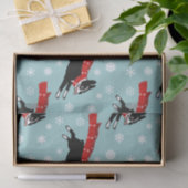Holiday Boston Terrier met Snowflakes kerst Tissuepapier (Geschenk)
