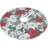  Holiday Botanical Accent in Red, Green & White Kerstboom Rok (Gekanteld)