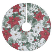  Holiday Botanical Accent in Red, Green & White Kerstboom Rok (Voorkant)