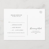 Holiday Botanical | Donkere groene Song Request RS Briefkaart (Achterkant)