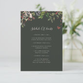 Holiday Botanical | Donkergroen overzicht van even Informatiekaartje (Staand voorkant)