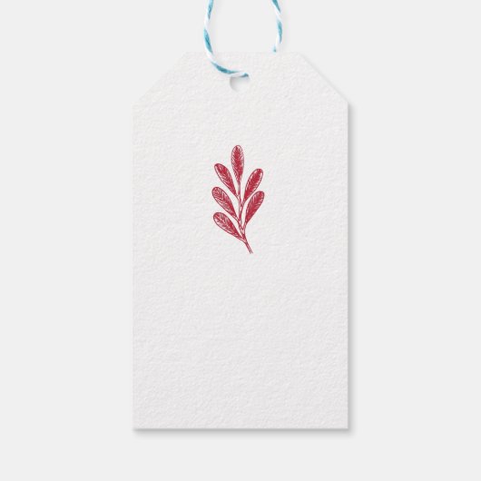 Holiday Botanical Greenery Personalized Business Cadeaulabel (Achterkant)