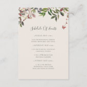 Holiday Botanical | Tijdschema champagne Informatiekaartje (Voorkant)