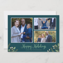 Holiday Botanicals Multi-Fotokerstkaart Feestdagenkaart