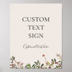 Holiday Botanische Champagne Cards en Gifts Custom Poster