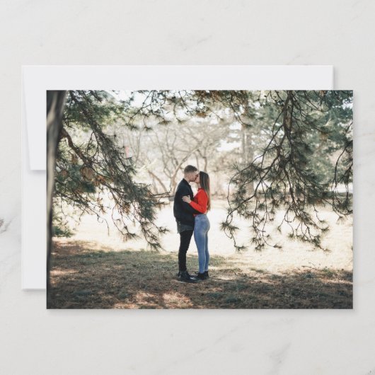 Holiday Bouquet Evergreen Floral Photo Wedding Save The Date (Achterkant)