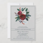 Holiday Bouquet Evergreen Floral Vrijgezellenfeest Kaart (Voorkant)