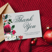 Holiday Bouquet Evergreen Waterverf Wedding Bedankkaart