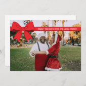 Holiday Bow Feestdagenkaart (Voorkant / Achterkant)