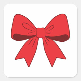 Holiday Bow Vierkante Sticker