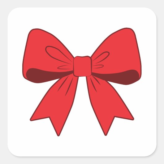 Holiday Bow Vierkante Sticker (Voorkant)