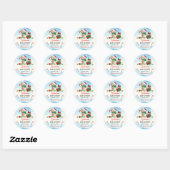 Holiday Boy Beer Barly Wait Baby shower Bedankt Ronde Sticker (Vel)