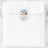 Holiday Boy Beer Barly Wait Baby shower Bedankt Ronde Sticker (Tas)