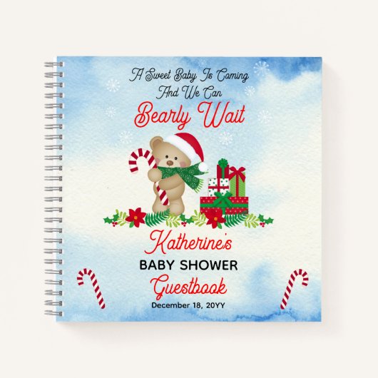 Holiday Boy Beer Barly Wait Baby shower Guestbook Notitieboek (Voorkant)