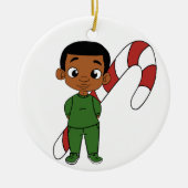 Holiday Boy Caramel Keramisch Ornament (Voorkant)