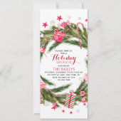 Holiday Brunch Elegant Kerstmis Floral Wreate Kaart (Voorkant)