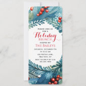 Holiday Brunch Elegant Kerstmis Floral Wreate Kaart (Voorkant)