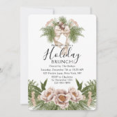 Holiday Brunch | KerstBrunch Chic Floral Kaart (Voorkant)