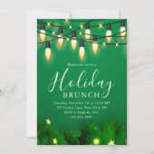 Holiday Brunch met Kerstmis Brunch Chic Floral Kaart (Voorkant)