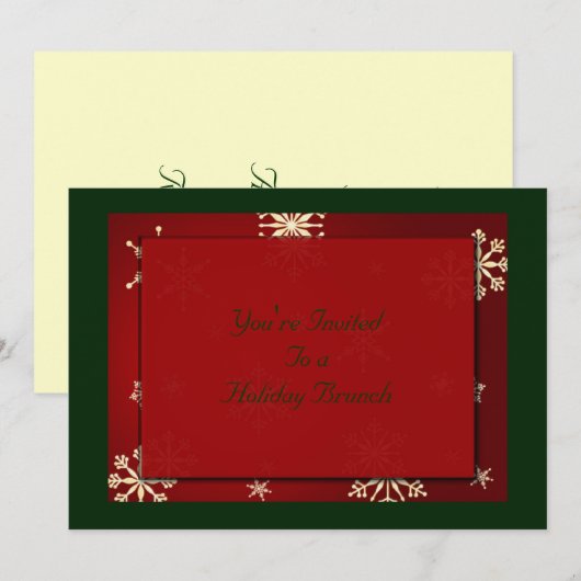 Holiday Brunch Uitnodiging (Voorkant / Achterkant)