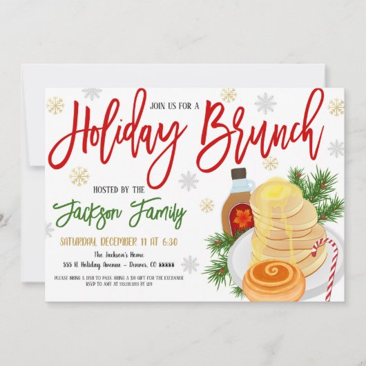 Holiday Brunch Uitnodiging (Voorkant)